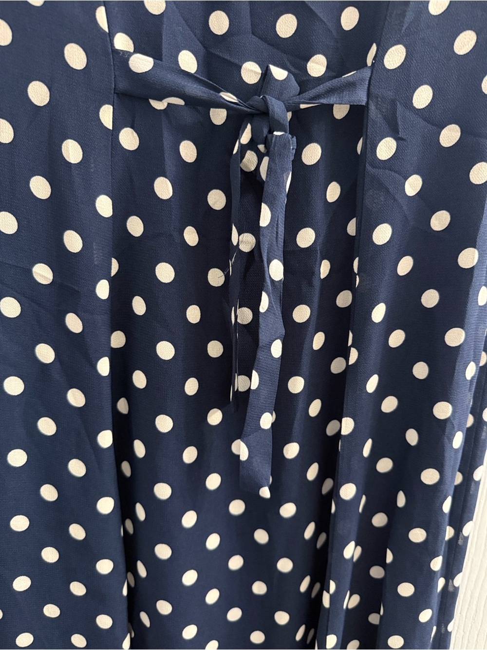 NWT! Reformation Lise Navy Polka Dot Button-Front Midi Dress - Picture 6 of 7
